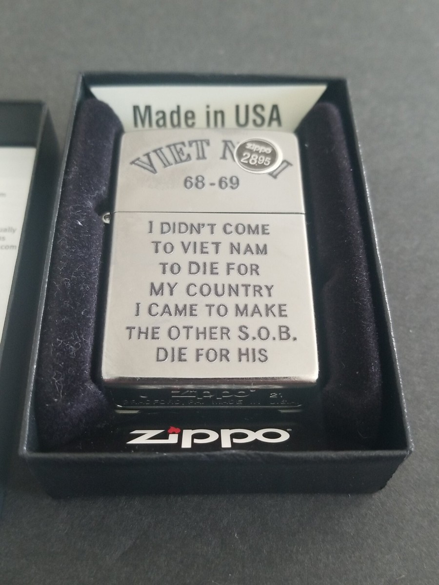 VIET NAM ZIPPO LIGHTER VIETNAM 68-69 UNSTRUCK I CAME TO MAKE OTHER S.O.B. DIE | eBay VIET NAM ZIPPO LIGHTER VIETNAM 68-69 UNSTRUCK I CAME TO MAKE OTHER S.O.B. DIE | eBay