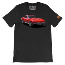 1964 Chevy Vette C2 The Legend Classic Muscle Car Men's T-shirts Made in USA