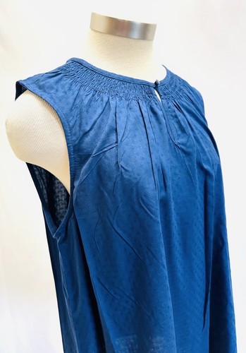 NWT CROFT&BARROW Women Sleeveless Pullover Keyhole Neckline Blue Shirt Size PXXL - Picture 5 of 14