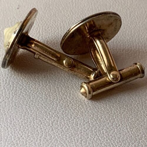 Vintage Sterling Cufflinks Moonstone Rock Crystal - Picture 5 of 8