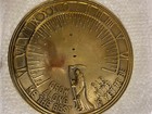 Brookstone Brass Timeless Sundial Solid Brass 11" Garden Lawn New Open Box 99713