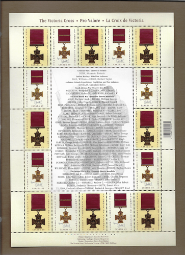 Canada Stamps - Full Pane of 16 - Canadian Victoria Cross Winners #2066 MNH - 第 1/1 張圖片