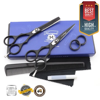 HARYALI LONDON Professional Barber Shear Salon Haircut Set Hair Dressing Hair Thinning Scissors