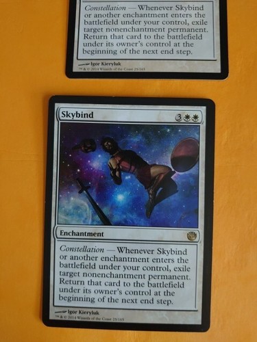 Skybind x2 rare Enchantment JOURNEY INTO NYX . Magic The Gathering Card. - Picture 5 of 5