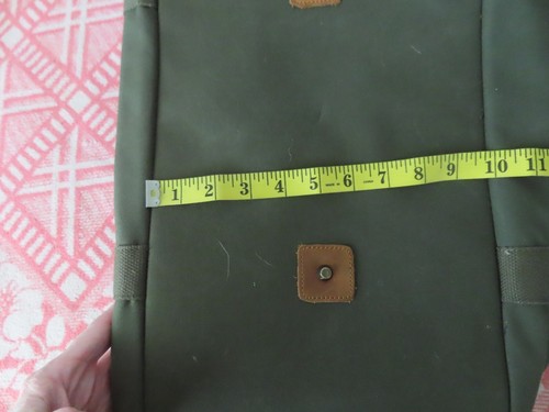 Borsone STUBBLE & CO Weekender tela pelle con tracolla oliva - Foto 8 di 9