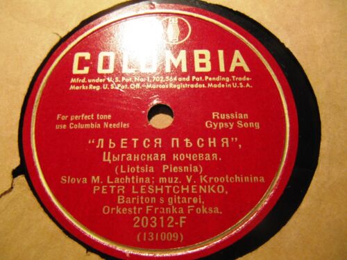 1932 PETER LESCHENKO Leshchenko RUSSIAN Stanochek Letsa Pyesnya Frank Fox VIENNA