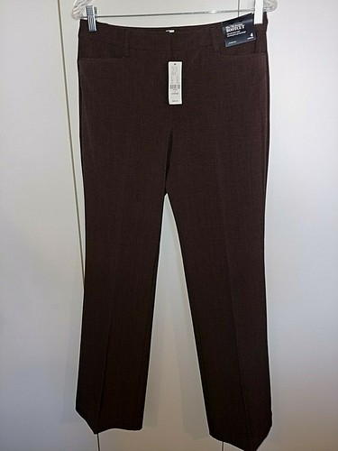 NEW YORK & CO THE 7TH AVENUE BOOTCUT STRETCH  BROWN PANTS-4-NWT-$46.95-NICE - Picture 1 of 7