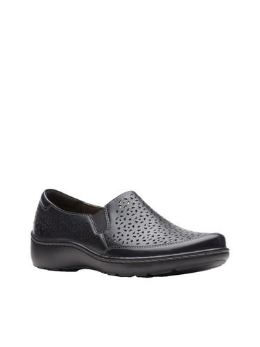 靴 Clarks/Pure Hall Clarks Pure Hall Women's Black Leather Low Top Loafers Size