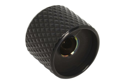 Domed Brass Knob for 6mm diameter shaft w/ set screw - fits split shaft - Black - Picture 2 of 3