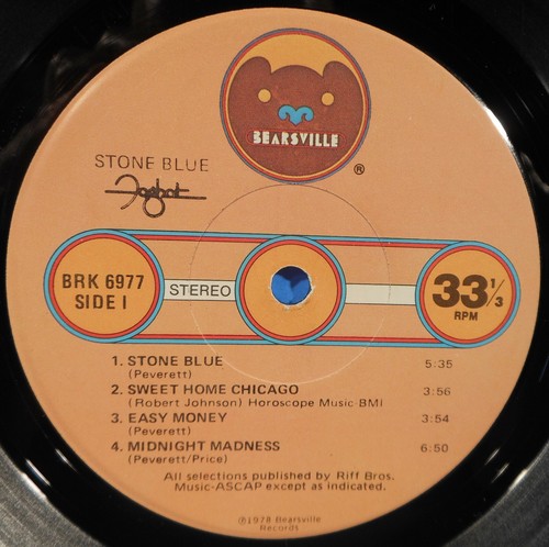 FOGHAT STONE BLUE VINYL LP 1978 ORIGINAL PRESS GREAT CONDITION VG+/VG+!!B - Picture 5 of 6