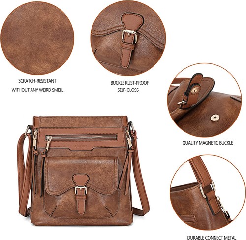 Crossbody Bags For Women Shoulder Bags Designer Handbags Vintage Messenger Bags - Picture 5 of 6