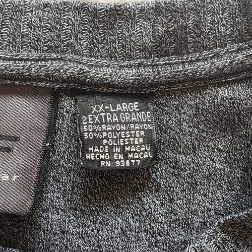 Camiseta para hombre J. Ferrar 2XL gris acanalada pesada cuello redondo mezcla de rayos manga corta - Imagen 7 de 8