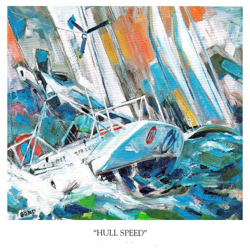 Willard Bond "HULL SPEED" print image size 20" x 18" Unsigned