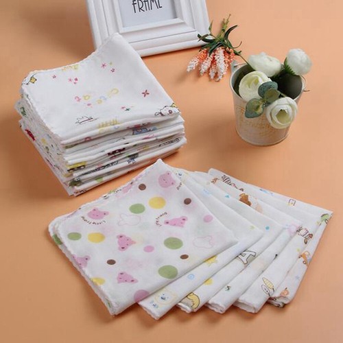 20Pcs Baby Newborn 100% Cotton Gauze Muslin Square Bath Wash Handkerchief Soft - Picture 4 of 11
