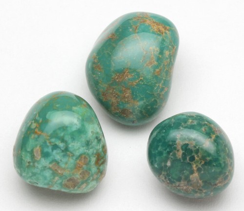 3 Campitos Turquoise Natural Polished Tumbled Nugget LOT Lapidary Nuggets Rocks - Picture 2 of 7