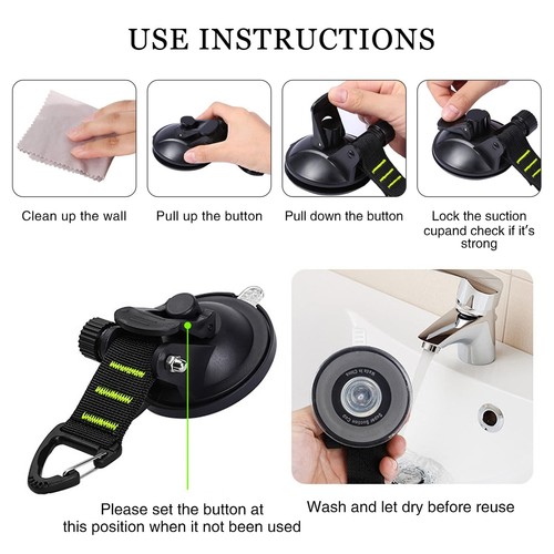 Suction Cups Hooks 8 pcs Car Camping Essentials Heavy Duty Tie Down Suction C... - Picture 5 of 7