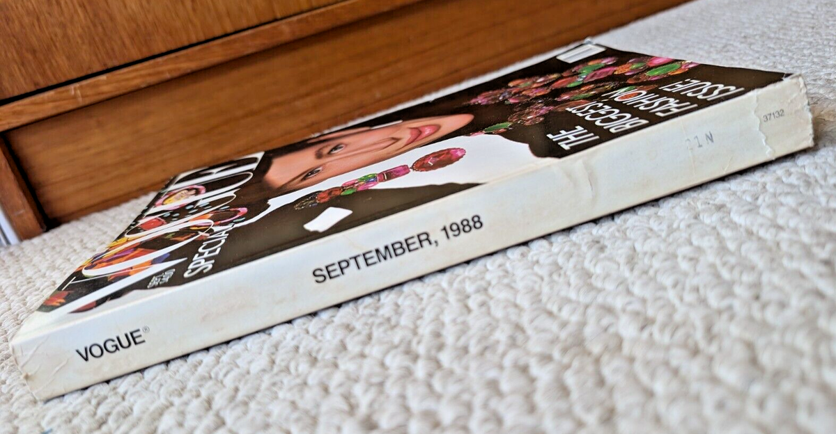 1988 American Vogue September Issue Carre Otis 768 pages
