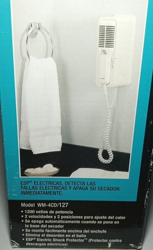 Vintage Jerdon First Class Wall Mounted Hair Dryer Direct Wire NOS - Picture 7 of 7