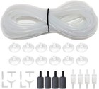 ALEGI 25 Feet 3/16 Inch Standard Aquarium Silicone Airline Semi-Transparent 