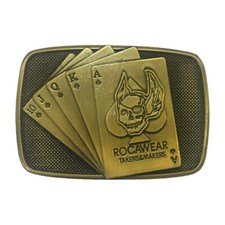 Skull Poker Belt Buckle XPK-01