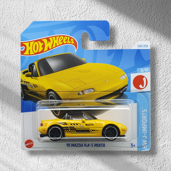 Hot Wheels '91 Mazda MX-5 Miata 120/250 Hw J-IMPORTS 6/10 Mattel Auto Neu & Ovp-image
