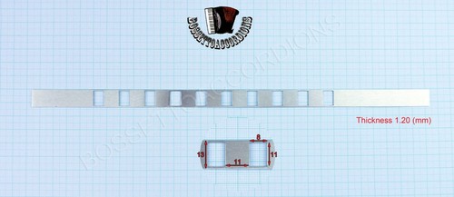 Accordion Register Blades Single L13 P10 8x11x1.2 (mm) - Bild 2 von 4