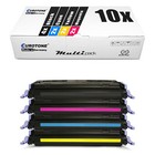 10x Toner f�r HPEcolor LaserJet CM 1015 1017 mfc, Q6000A-03A 124A CMYK