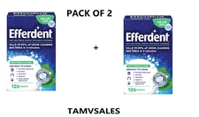 NEW Efferdent Retainer & Denture Cleaner Tablets Minty and Fresh Clean 126 Count