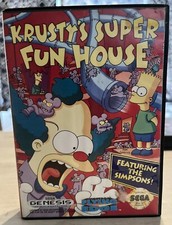 Krusty's Super Fun House (Sega Genesis, 1994) No Manual Tested Working 
