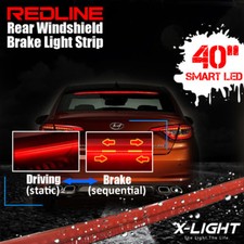 Red High Mount Rear Windshield 3rd 4th Brake/Tail Sequential Signal Strip Lights
