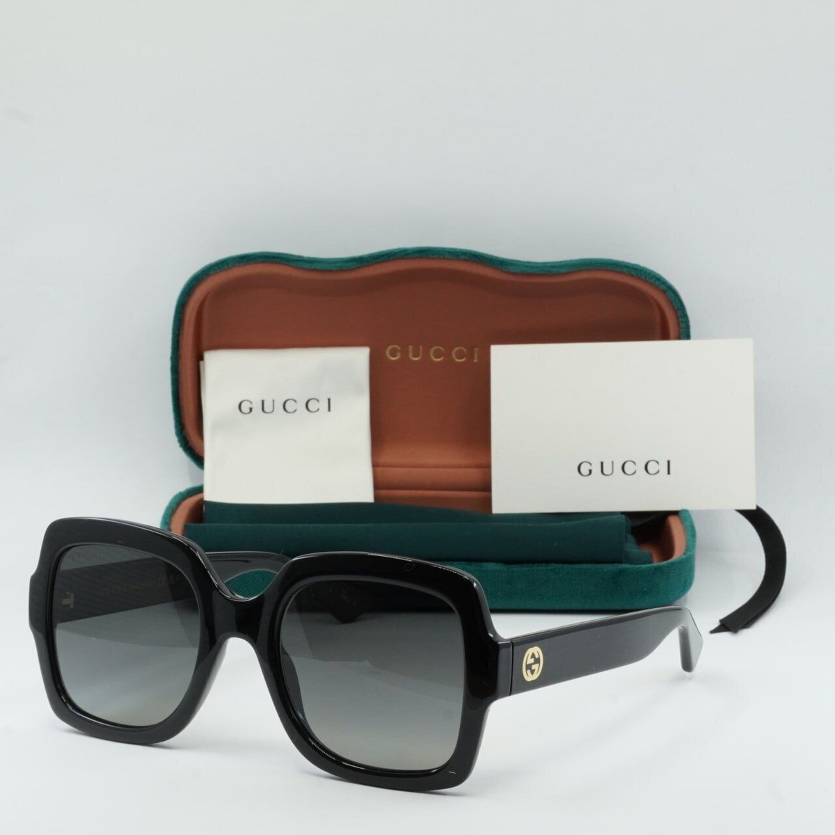 GUCCI GG1337S 002 Shiny Black/Gradient Gray Polarized 54-22-140