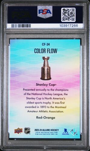 2023-24 Upper Deck Allure - Color Rojo Naranja #CF-34 Stanley Cup PSA 9 - Imagen 2 de 2