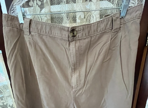 Sonoma Khaki Wide Leg Pants Cotton Blend Zip Fly Elastic Back Sze 5X NWT - Picture 2 of 4