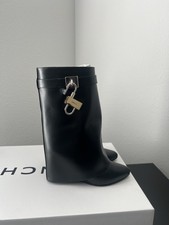 Womens Givenchy Shark Boots Black  Calfskin Sz 8.5 W Worn 1x