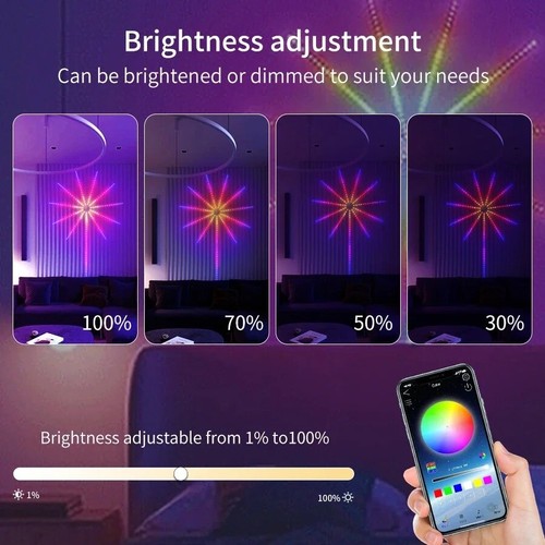 USB Waterproof LED Fireworks Light – RGB Smart Bluetooth Control | APP Controll - Picture 4 of 7