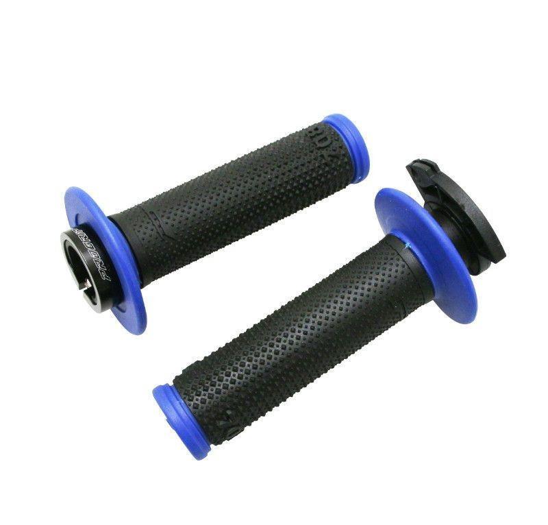 Poignées off road ProGrip 708 double densité noir-bleu 115mm avec lock on