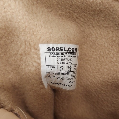 Sorel Explorer Faux Shearling Kids Insulated Sherpa Boots US Size 1 - Picture 6 of 6