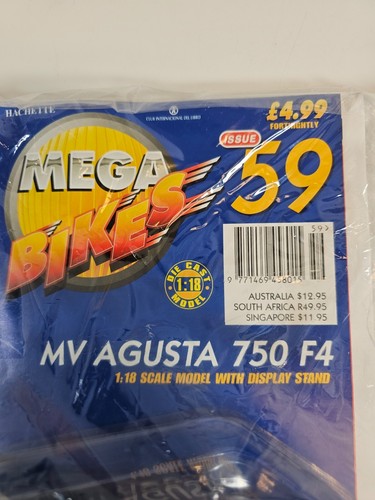Hachette Mega Bikes Issue 59 MV AGUSTA 750 F4 (modelo motobike) escala 1:18 - Imagen 2 de 6