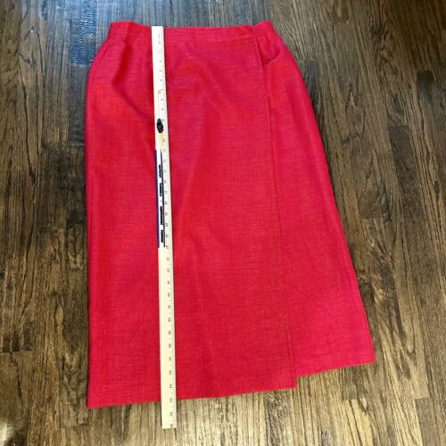Sag Harbor rosso 2 pezzi gonna e giacca tuta foderata donna tg 16 gonna lunga avvolgente - Foto 6 di 7