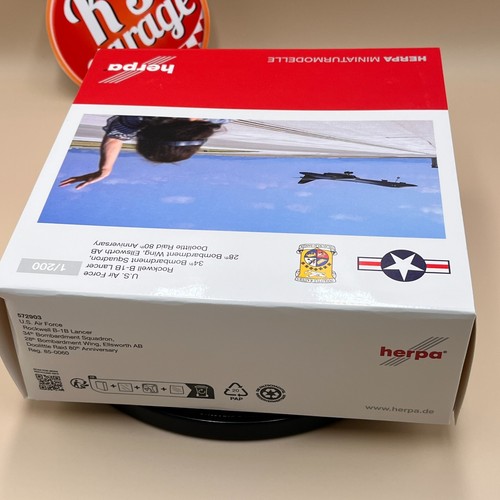 Herpa 1/200 U.S. Air Force Rockwell B-1B Lancer 85-0060 Bombardment 80th 572903 - Picture 4 of 19