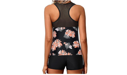 Yonique Tankini Swimsuits for Women with Shorts Athletic Two Piece Bathing, S - Picture 3 of 4