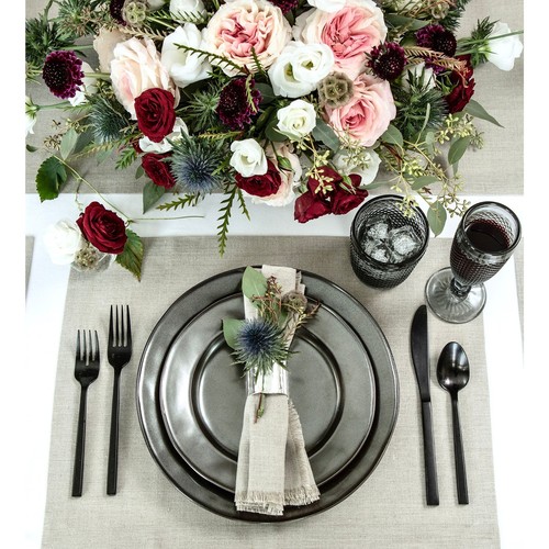 Solino Home Rectangle Linen Table Placemats 14 x 19" for Summer Dining - Diana - Picture 43 of 76