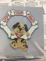 Wipe Your Paws Wallhanging Yarn Plastic Canvas Craft Kit Complete Instructions Wipe Your Paws Wallhanging Yarn Plastic Canvas Craft Kit Complete Instructions