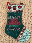 Vintage Handmade Quilted Christmas Stocking Patchwork  Cottagecore