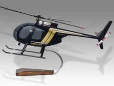 McDonnell Douglas MD500 San Bernalillo Sheriff Wood Helicopter Model Small 1/32