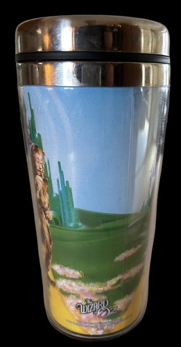 WIZARD OF OZ INSULATED TRAVEL MUG CAST ACRYLIC STAINLESS STEEL 16 OZ - Picture 4 of 8