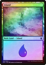 Island (253) FOIL Dragons of Tarkir HEAVILY PLD Basic Land MAGIC CARD ABUGames