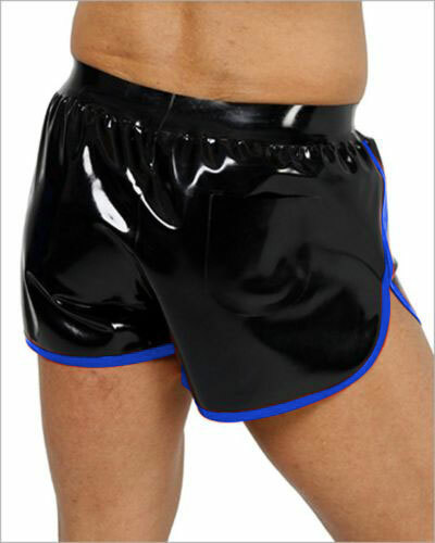 Latex Rubber Boxer Shorts Loose Cozy Polished Short Pants Gummi Sport Unterhose - Picture 6 of 15