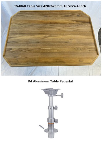 Boat Rectangular Teak Table Top Plain 16.5x24.4/18.9x30.3/24.0x35.4 Inch RV - Picture 17 of 27