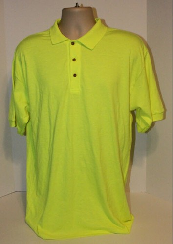 Camisa polo estilo LRG amarillo brillante para hombre 50/50 - Imagen 1 de 3